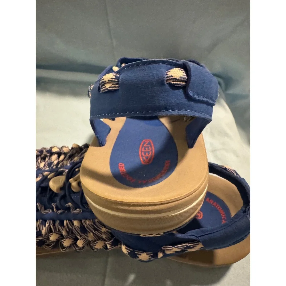 KEEN Men's Blue Woven Sandal - Comfortable Outdoor Slip-On